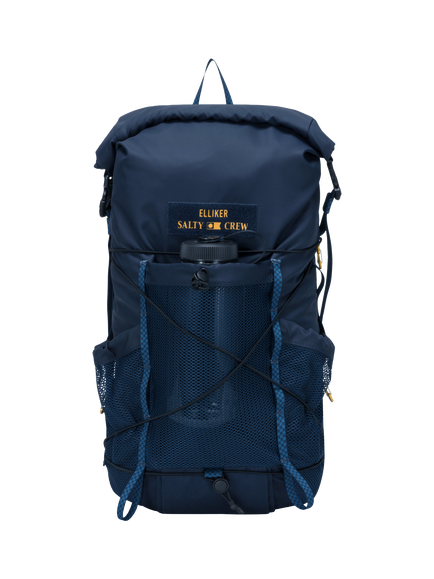Salty Crew x ELLIKER Dais Roll Top Backpack, 13/18L, Navy