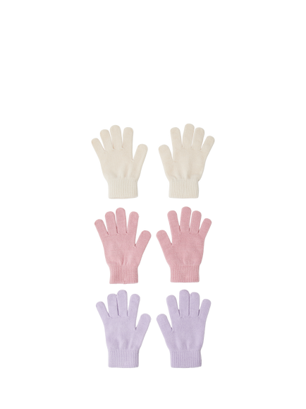 Angels by Accessorize Kids' Knitted Gloves, Pack of 3, Multi, Multi