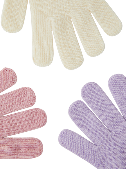 Angels by Accessorize Kids' Knitted Gloves, Pack of 3, Multi - view 2, Multi