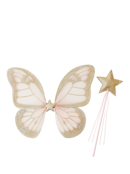 Angels by Accessorize Kids' Butterfly Dress Up Set, Pink/Gold, Pink/Gold