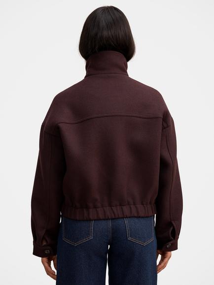 Forever New Quinn Funnel Zip Neck Jacket, Berry - view 2, Berry