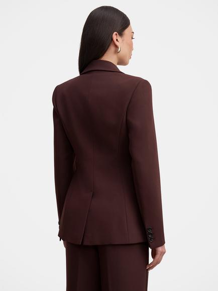 Forever New Lee Nipped Waist Blazer, Plum Suit - view 2, Plum Suit