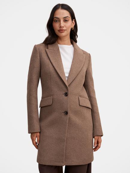 Forever New Avery Single Breasted Coat, Maple Brown, Maple Brown
