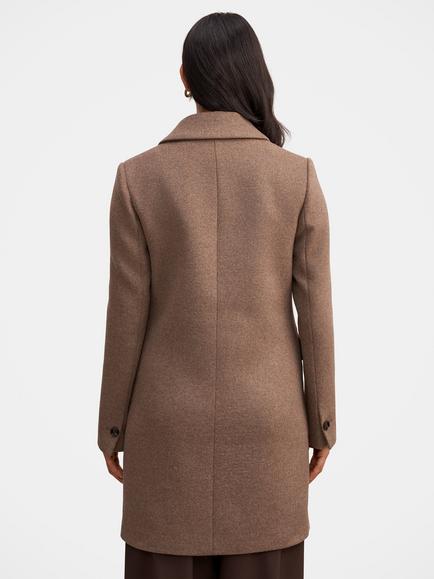 Forever New Avery Single Breasted Coat, Maple Brown - view 2, Maple Brown