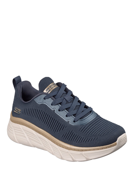Skechers Bobs B Flex Hi Flying Trainers, Navy/Gold - view 2, Navy/Gold