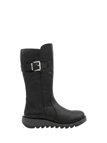Jones Bootmaker Edita2 Long Leather Boots, Black