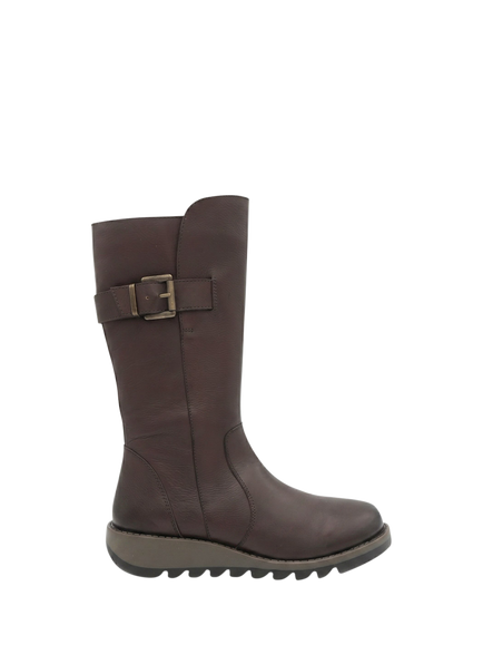 Jones Bootmaker Edita2 Long Leather Boots, Brown