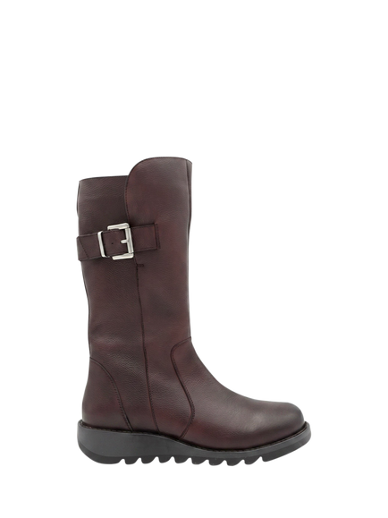 Jones Bootmaker Edita2 Long Leather Boots, Burgundy