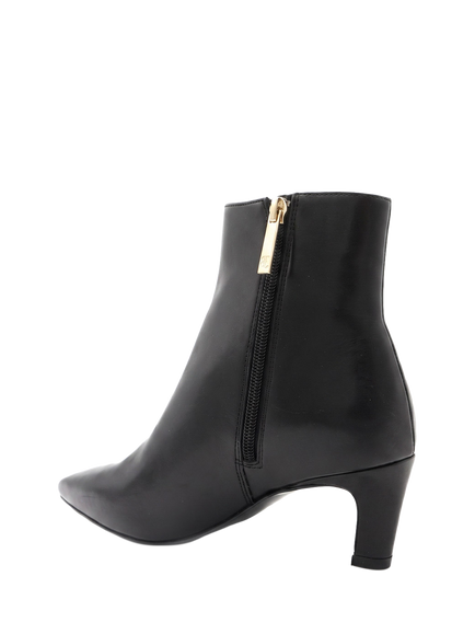 Jones Bootmaker Kassia Leather Ankle Boots, Black - view 2, Black