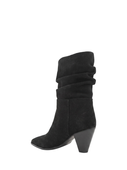 Jones Bootmaker Khalessi Slouched Suede Ankle Boots - view 2, Black