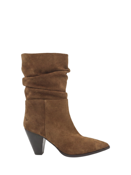 Jones Bootmaker Khalessi Slouched Suede Ankle Boots, Tobacco