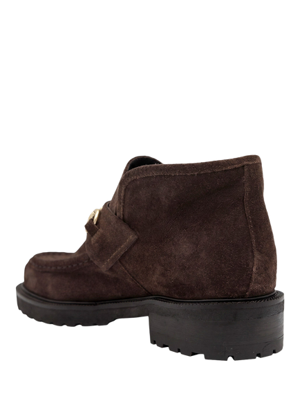 Jones Bootmaker Tovia Suede Ankle Boots - view 2, Chocolate