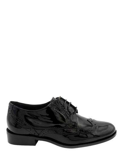 Jones Bootmaker Lizbeth Patent Leather Brogues, Black, Black