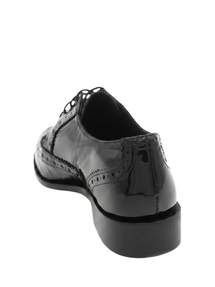 Jones Bootmaker Lizbeth Patent Leather Brogues, Black - view 2, Black