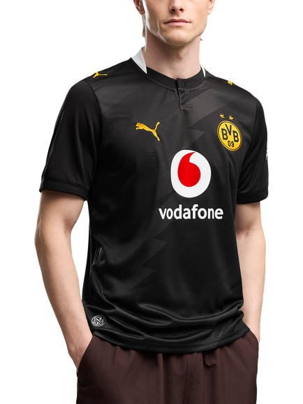 PUMA Borussia Dortmund Away Jersey, Black-flat Dark Gray, Black-flat Dark Gray
