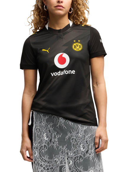 PUMA Borussia Dortmund Away Jersey, Black-flat Dark Gray, Black-flat Dark Gray