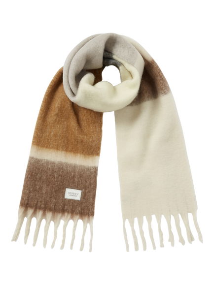 OSPREY LONDON The Adele Stripe Scarf, Caramel/Multi