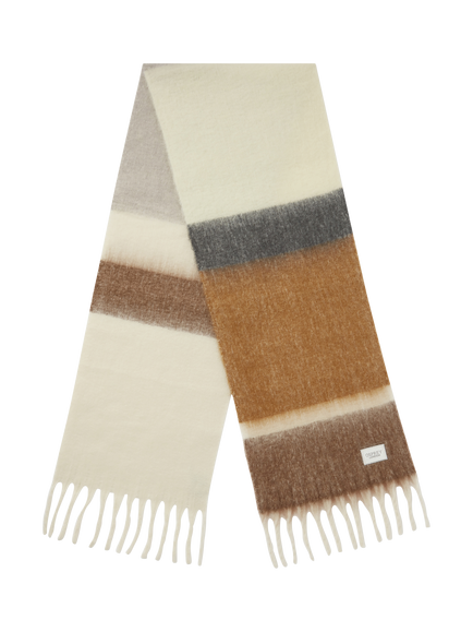 OSPREY LONDON The Adele Stripe Scarf - view 2, Caramel/Multi