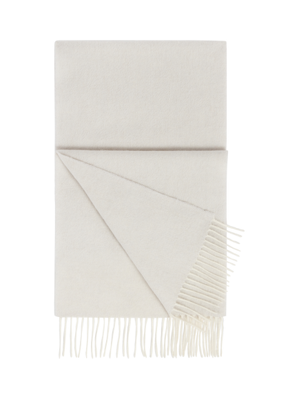 OSPREY LONDON The Lumi Wool Scarf, Cream - view 2, Cream