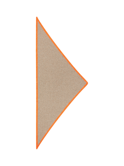 OSPREY LONDON The Large Knitted Triangle Scarf - view 2, Biscuit/Orange