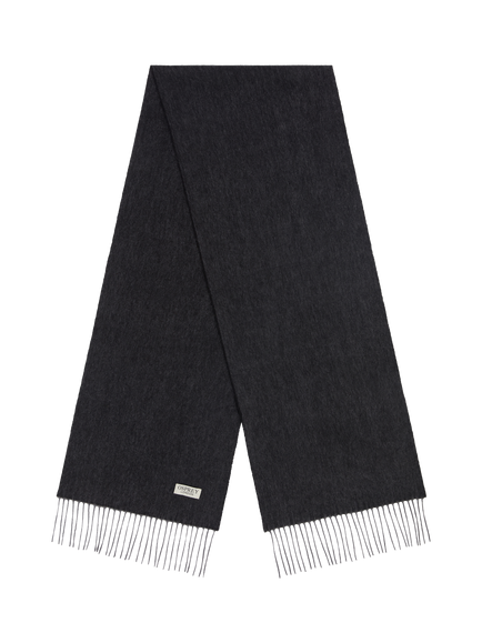 OSPREY LONDON Lumi Wool Scarf, Dark Grey, Dark Grey