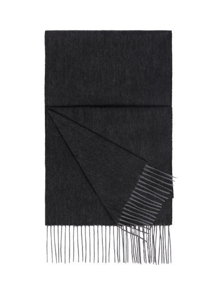 OSPREY LONDON Lumi Wool Scarf, Dark Grey - view 2, Dark Grey