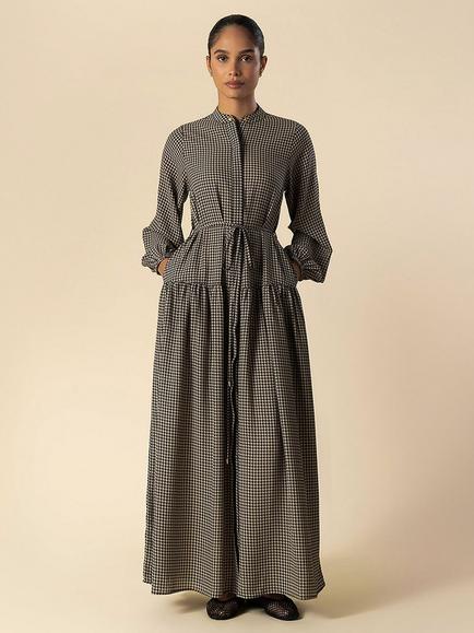 Aab Micro Houndstooth Dress, Black/Multi, Black/Multi