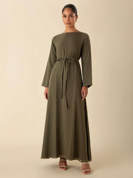 Aab Moss A-Line Maxi Dress, Green, Green