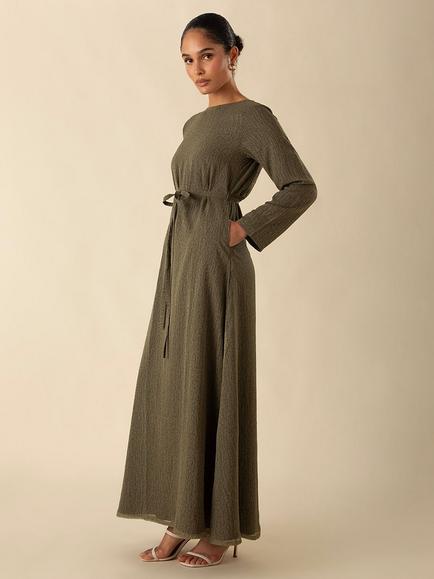 Aab Moss A-Line Maxi Dress, Green - view 2, Green