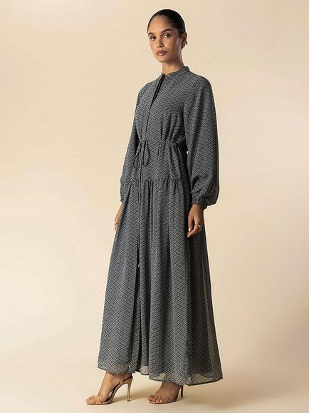 Aab Tarjeta Maxi Dress, Blue/Multi - view 2, Blue/Multi