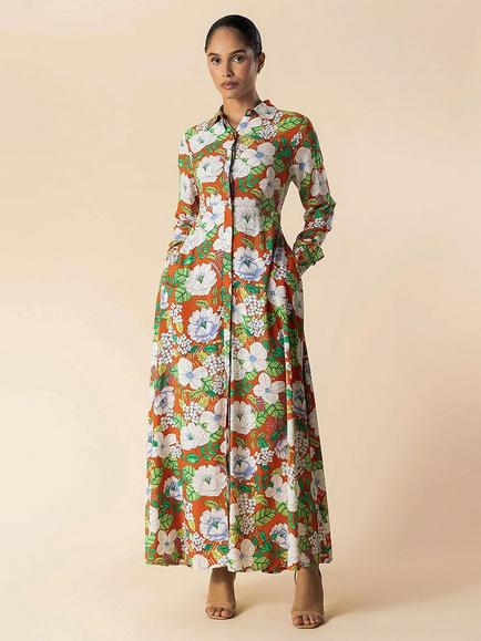 Aab Vintage Blooms Floral Maxi Dress, Multi, Multi