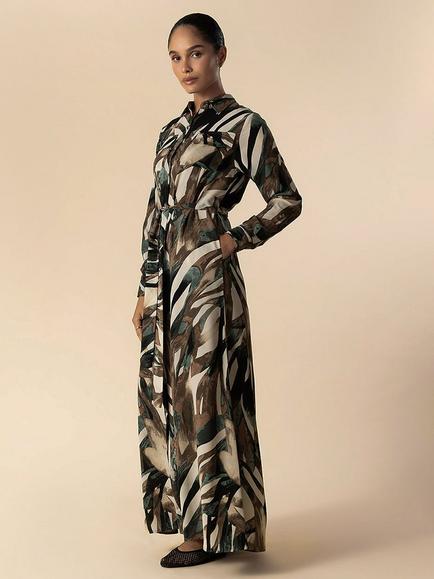Aab Zuri Maxi Dress, Green/Multi - view 2, Green/Multi