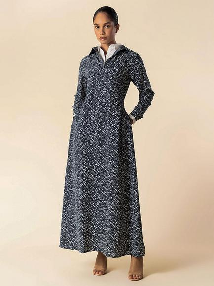 Aab Blue Floral Print Maxi Dress, Blue/Multi, Blue/Multi