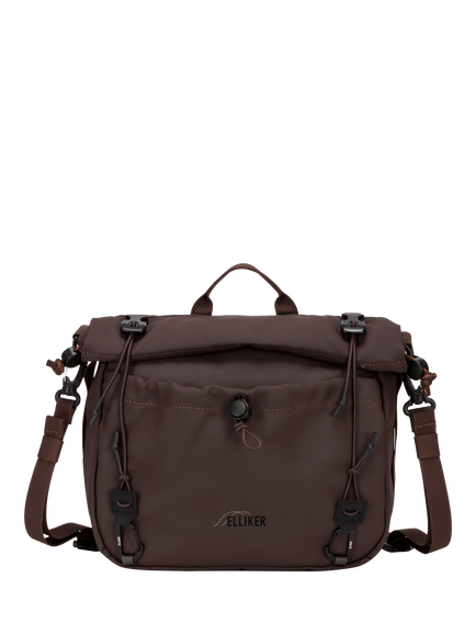 ELLIKER Nidder Roll Top Crossbody Bag, 6L, Darkbrown