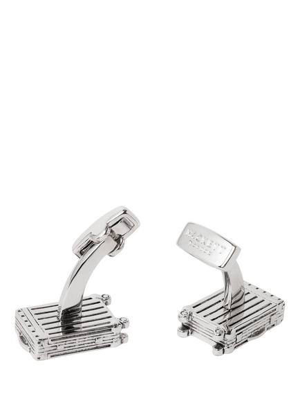 Hackett London Suitcase Cufflinks, Silver - view 2, Silver