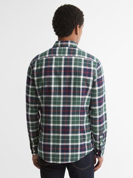 Barbour Fortrose Tailored Fit Brushed Cotton Shirt, Evergreen Tartan - view 2, Evergreen Tartan