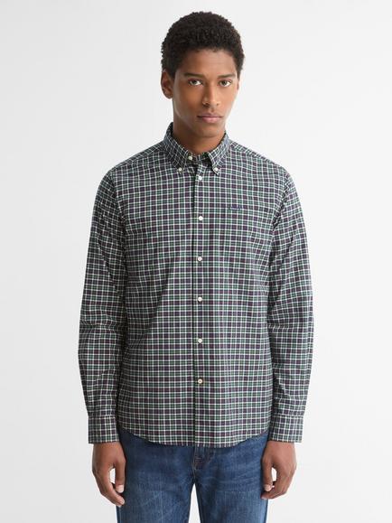 Barbour Lomond Tailored Fit Cotton Rich Shirt, Evergreen Tartan, Evergreen Tartan