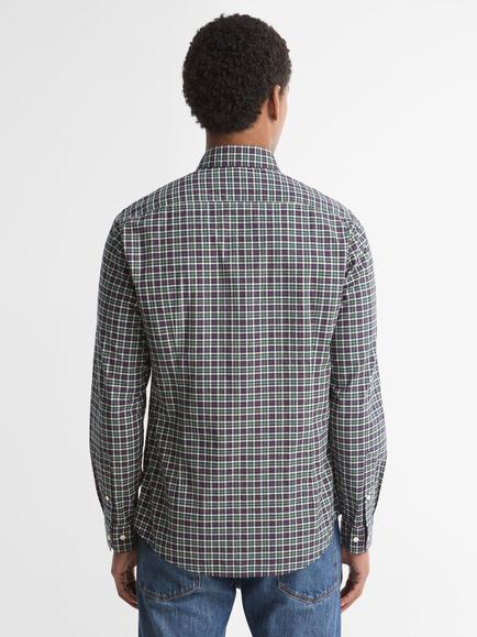 Barbour Lomond Tailored Fit Cotton Rich Shirt, Evergreen Tartan - view 2, Evergreen Tartan