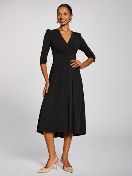 Jolie Moi Sheen Jersey Midi Dress, Black