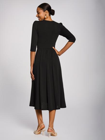 Jolie Moi Sheen Jersey Midi Dress - view 2, Black