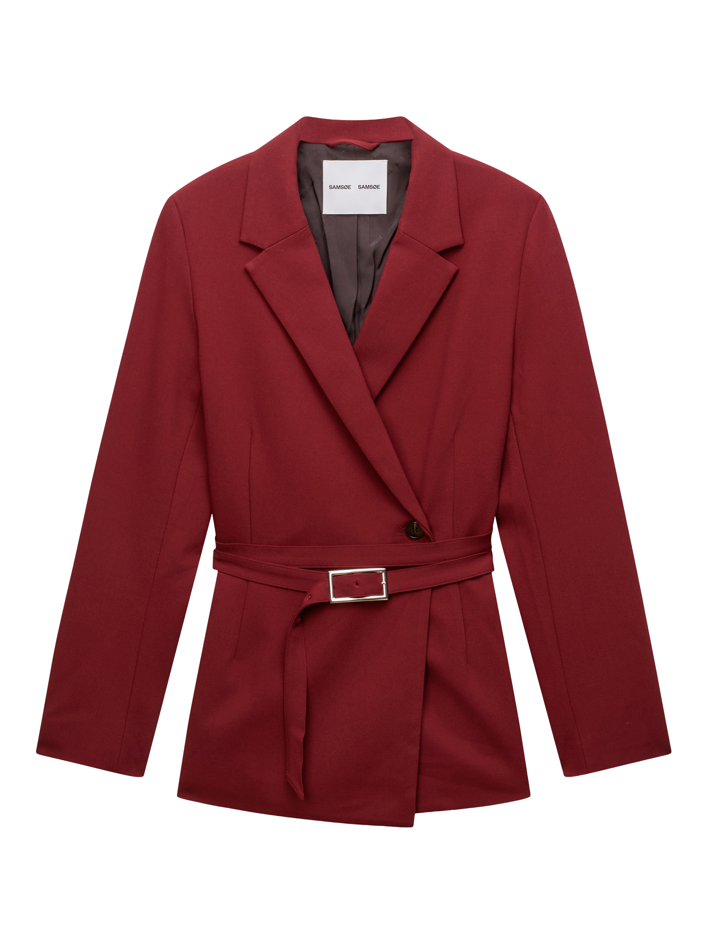Samsøe Samsøe Salot Buckle Blazer, Dark Red