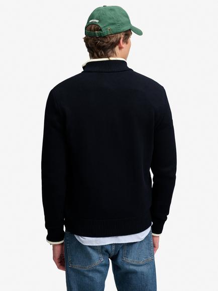 Superdry Straight Baffle Hybrid Jacket, Eclipse Navy - view 2, Eclipse Navy
