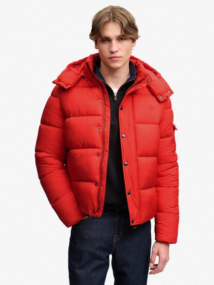 Superdry Premium Ripstop Puffer Jacket, Solar Red, Solar Red