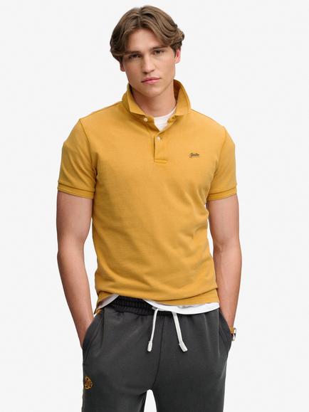 Superdry Classic Pique Polo Shirt, Ochre, Ochre