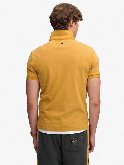 Superdry Classic Pique Polo Shirt, Ochre - view 2, Ochre