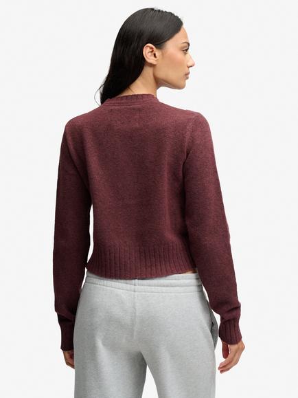 Superdry Argyle Cardigan, Aubergine - view 2, Aubergine