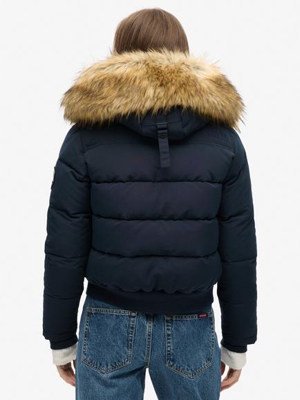 Superdry Everest Hooded Bomber Jacket - view 2, Nordic Chrome Navy