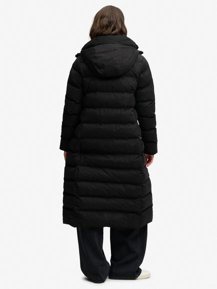 Superdry City Longline Microfibre Jacket, Black - view 2, Black