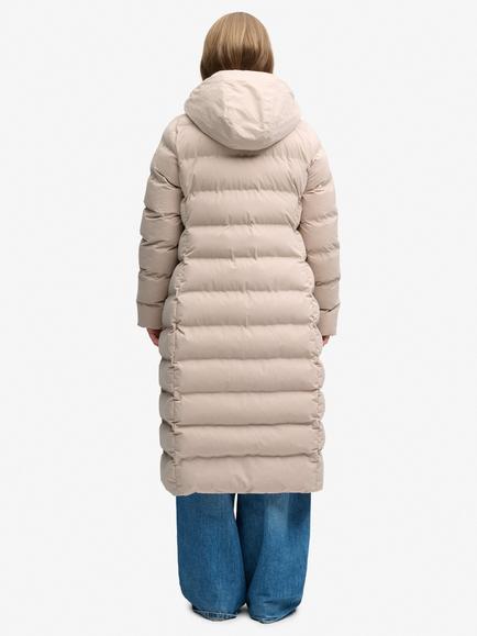 Superdry City Longline Microfibre Jacket, Mushroom Beige - view 2, Mushroom Beige