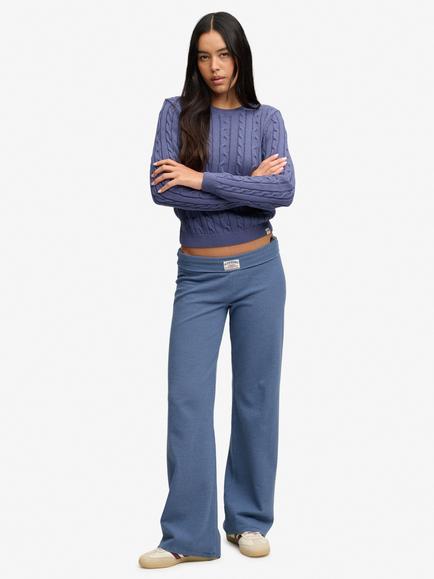 Superdry Athletic Essentials Stripe Jersey Trousers, Standard Navy/Blue, Standard Navy/Blue